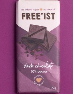 Sukkerfri Mørk Chokolade 70 gram - Free’ist