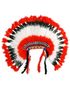 Indianerhøvdingen - Deluxe Hovedpynt med STORE Fjer, Bånd og Perler