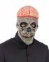 Heldekkende Latex Skelet/Zombiemaske med Eksponeret Hjerne og Bevægelig Kæbe