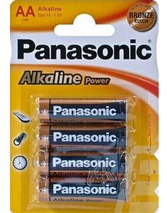 4 stk. Panasonic AA Alkaline Batterier
