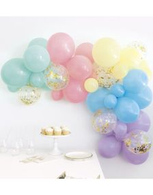 Pastellfarget Ballongsett med Konfettiballonger