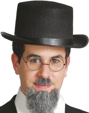 Sort Top Hat med Satinbånd
