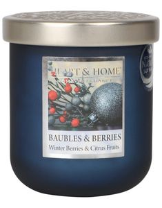 Heart & Home Baubles and Berries - Lite Duftlys i Glass