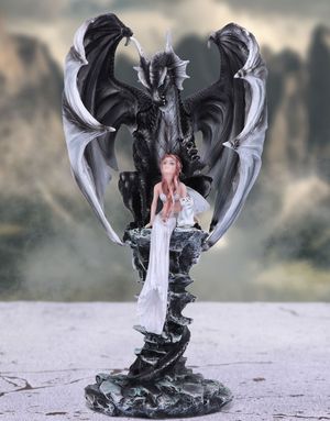 Nya - Gotisk Fairy og Drage Figur 37,5 cm