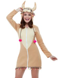 Lama Kostume til Dame med Hætte