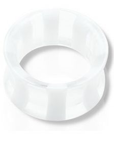 Stribet Hvid & Gennemsigtig Piercing Tunnel