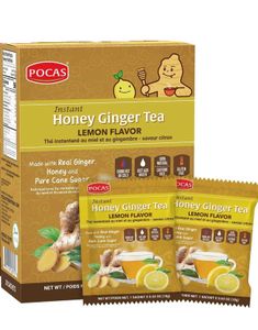 20-Pack Pocas Instant Honey Ginger Tea - Ingefærte med Honning 360 g (USA)