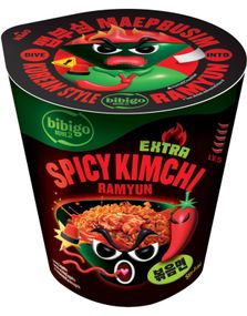 1787184000_6Extra Spicy Kimchi Ramyun - Ekstra Stærk Kimchismag - BIBIGO 98 gram (Korea)