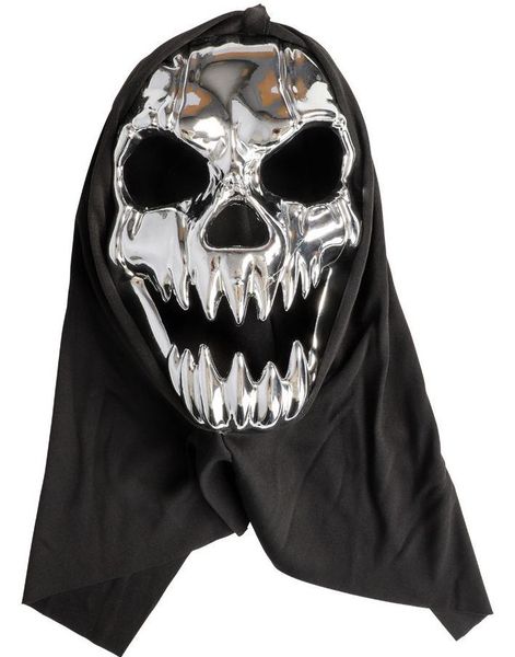 Sølvfarvet Monstermaske Med Hætte