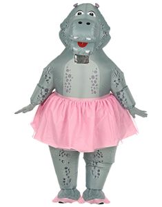 Oppusteligt Ballerina-Flodhest Kostume