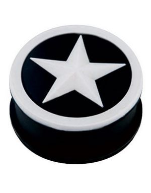 White Stardom - Sort Piercing Plug