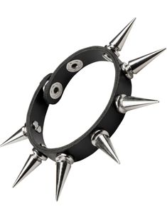 Armbånd med Sølvfarvede Spike-Nitter