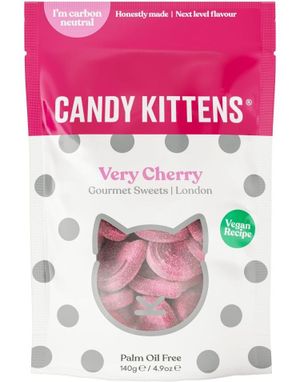 Candy Kittens Very Cherry - Vegansk Vingummi med Sur Kirsebærsmak 140 gram