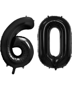 60 år balloner - 86 cm sort