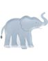 8 stk Elefant Papptallerkener - Let's Go Wild!