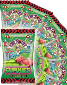 12 Stk Dr. Sour Gummies Strawberry - Sur Vingummi Jordbærsmag - Hel Kasse 2,4 kg