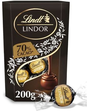 Lindt Lindor Extra Dark - Mørk Trøffelchokolade med Fyld 200 gram