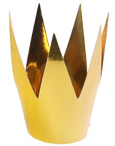 3 stk Metallisk Guldfarvet Partyhatte