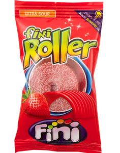 1 stk Fini Strawberry Roller Fizz - Rød Vingummi