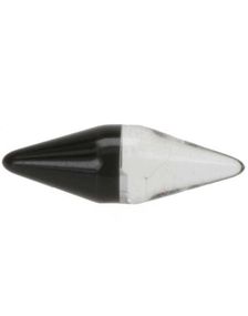 Spids Pil Sort/Blank - 5x15 mm Akrylkugle til 1,6 mm stang