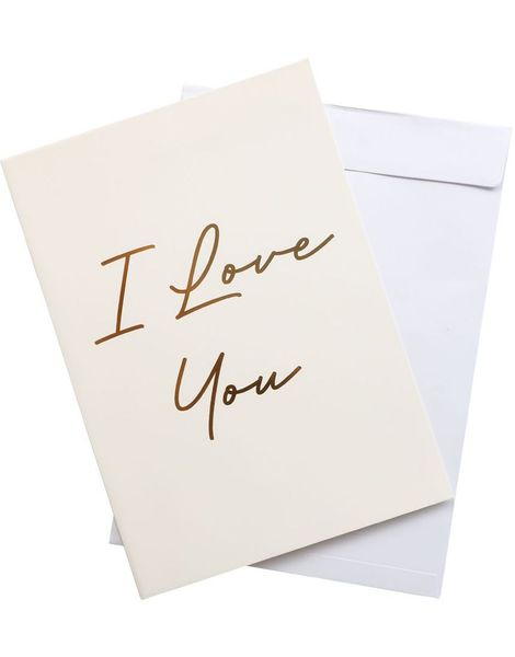 I Love You - Kjempestort Kort med Konvolutt i A4 Format