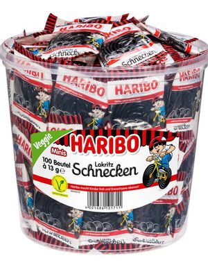 100 stk Haribo Rotella Minis Lakrisruller 1,3 kg