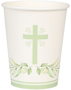 8 stk Pappkrus med Kors 250 ml
