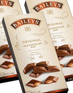 15 stk Baileys Original Mælkechokoladeplade 90g - Hel Æske 1350 gram