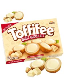 Toffifee White - Hasselnøtt i Karamell med Nougat og Hvit Sjokolade - 125 gram