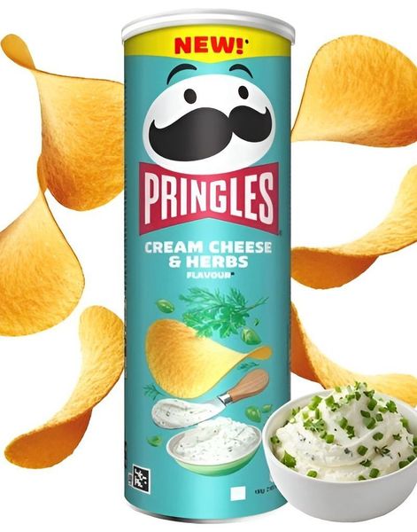 DATO PRODUKT - Pringles Cream Cheese & Herbs 165g