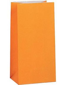12 stk Orange Godteposer i Papir