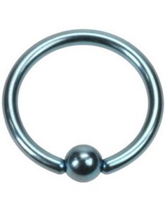 Lyseblå Bold Closure Ring i Titan