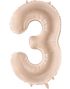 Tallet 3 - Beige Stor Folieballong 72 cm
