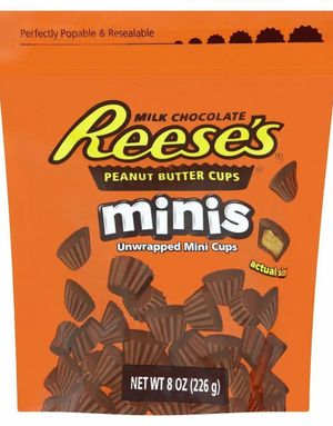 Reese’s Mini Peanut Butter Cups Unwrapped - Stor pose 185 gram (USA Import)