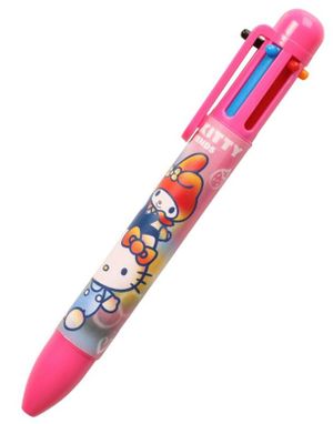 Hello Kitty - Kulepenn med 6 Forskjellige Farger