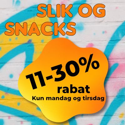 slik og snacks