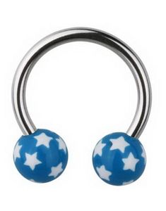 Stardom Eyebrow Piercing - Blue - 1.2 x 10 mm