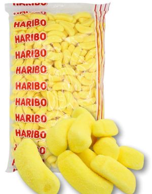 1,5 kg Stor pose med Haribo Skum Bananer