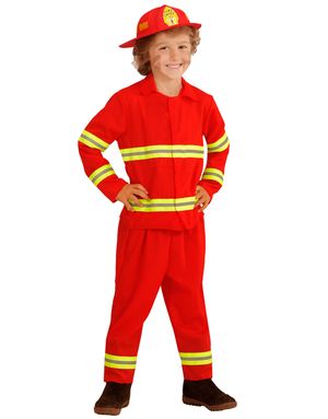 Rødt Brandmandskostume til Børn