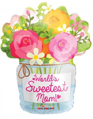 Worlds Sweetest Mom! - Folieballon 46 cm