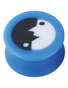 Moderne Yin Yang - Blå Akryl Plug
