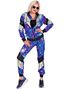  80 Talls Blå Disco Grilldress til Voksen