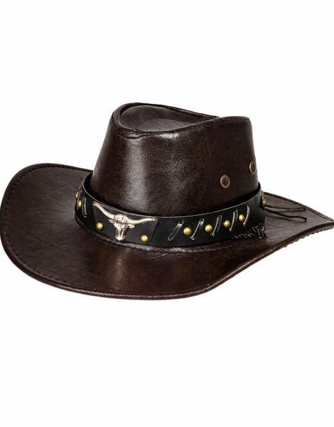 Brun Cowboyhatt med Okse Emblem