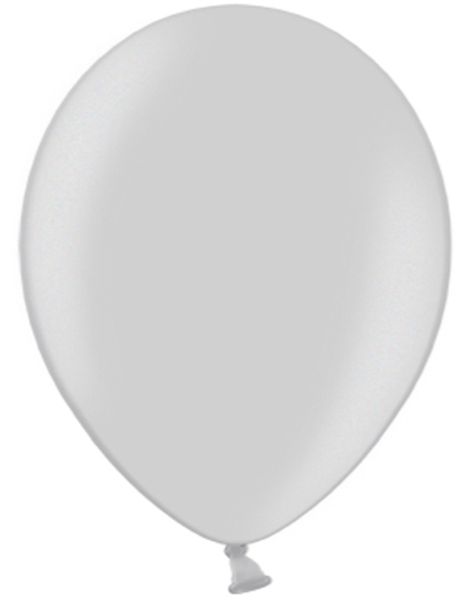 100 stk 30 cm MEGAPACK - Sølvfarvet Metalic Balloner