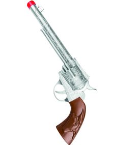 Sølvfarvet Sherifpistol 30 cm