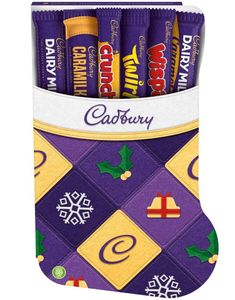 Cadbury Stocking Selection - Julestrømpeformet Gaveæske med Chokolade 170 Gram