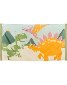 Stort Posterflagg 150x90 cm - Dinosaur Fest
