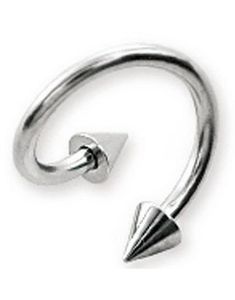 Basic Curve Øjenbrynspiercing med Spike Kugler