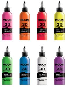 VÆLG BLANDT 8 FARVER - Stor Neon UV/Blacklight Tekstilmaling 125 ml