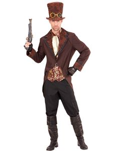 Elegant Steampunk Herrekostume 3 Dele